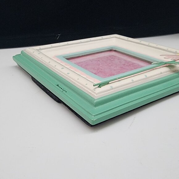 Hand Painted Floral Picture Frame By Bonnie Lynn Pastel Colors Easter - Picture 11 of 11